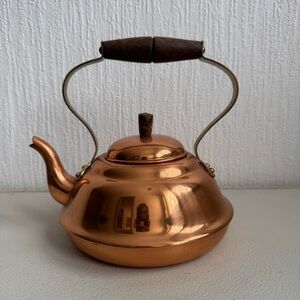 Vintage Portugal Copral Midcentury Copper Tea Kettle